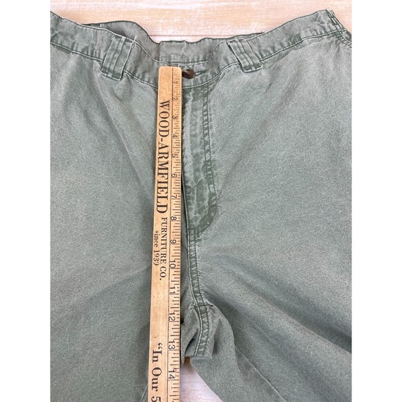 LL Bean Mens Cargo Pants Green Size 38 x 34 (36x33)  Cotton Straight Leg - Picture 6 of 9